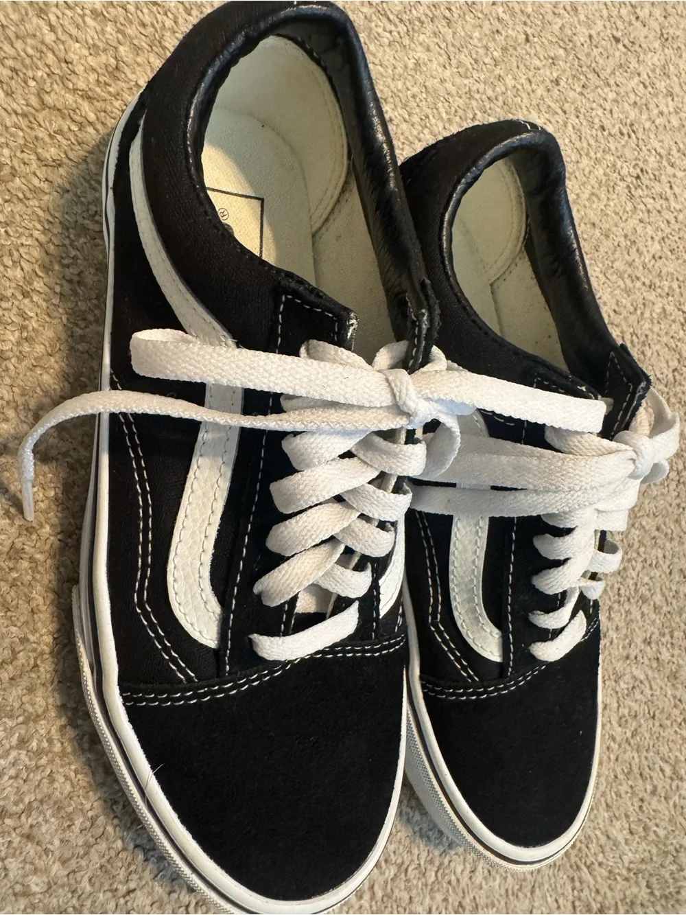 Vans Black & White Old Skool Low-Top Sneakers
